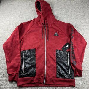 Rocawear Logo Full Zip Hooded Jacket Red Black Men’s Size Medium